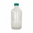 Qorpak Safety Coated Clear Boston Bottles with Thermoset F217/PTFE Cap - Safety Coated Boston Round Bottle with PTFE-Lined Cap, Clear, 8 oz. - GLC-02206