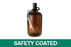 Qorpak Safety Coated Amber Jugs - Safety Coated Glass Jug with PTFE Cap, Amber, 135 oz. - GLC-02282