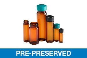 Qorpak Pre-preserved Vials W/HCL - VIAL, SAMPLE, F1410 LINED CAP, AMB, 10DRAM - GLC-05543