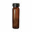 Qorpak Vacuum / Ionized Amber Borosilicate Screw Vials with Caps - Vacuum and Ionized Borosilicate Glass Sample Vial with PTFE-Lined Cap, Amber, 4 dr. - GLC-06031