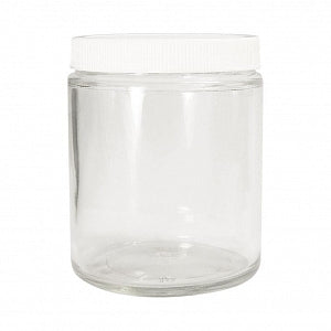 Qorpak Straight-Sided Round Jars with SturdeeSeal Foam-Lined Cap - BOTTLE, STRAIGHT RND, PE FOAM CAP, CLR, 2OZ - GLC-07147