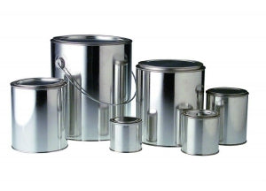 Qorpak Unlined Round Metal Paint Cans - CN, UNLD RND MTL, LID, SEC CLPS, SLV, 0.25PT - MET-03086