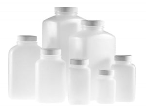 Qorpak Natural HDPE Wide Mouth Oblong Bottles W/PP Unlined Cap - BOTTLE, HDPE WM OBL, UNLINED CP, NAT, 160ML - PLC-03496