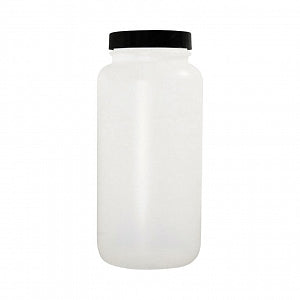 Qorpak Natural HDPE Wide Round BTLS W/Phenolic Pulp / Vinyl Cap - BOTTLE, HDPE WM RND, PV CAP, NAT, 32OZ - PLC-03535