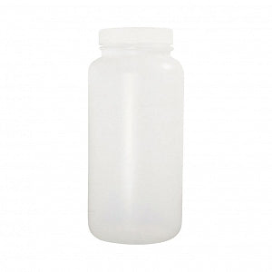 Qorpak NAT HDPE Wide RND Bottles with PP SturdeeSeal PE Foam Cap - BOTTLE, HDPE WM RND, PE FOAM CAP, NAT, 32OZ - PLC-03536