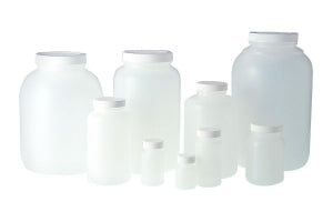 Qorpak NAT HDPE Wide RND Bottles with PP SturdeeSeal PE Foam Cap - BOTTLE, HDPE WM RND, PE FOAM CAP, NAT, 1 - PLC-03549