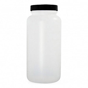 Qorpak Natural HDPE Wide Round BTLS W/Phenolic Pulp / Vinyl Cap - BOTTLE, HDPE WM RND, PV CAP, NAT, 60ML - PLC-03563