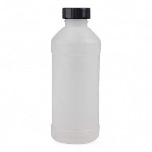 Qorpak HDPE Modern Round Bottles - BOTTLE, HDPE MODERN RND, CONE CAP, NAT, 8OZ - PLC-07871