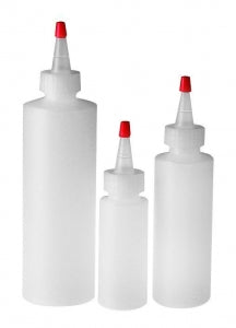 Qorpak Yorker Caps with Red Tip - BOTTLE, LDPE YORKER, UNLINED CAP, NAT, 6OZ - PLC-09735