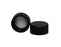 Qorpak Preassembled Hole Caps with PTFE / Silicone Septas - Polypropylene Hole Caps with PTFE / Silicone / PTFE Septa, Black, 10-425 Neck Finish - VC11313-121