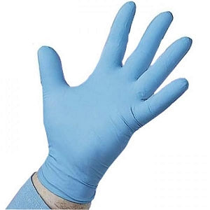 QRP Gloves 8 mil Qualatrile Blue Nitrile Powder-Free Gloves - Blue Powder Free Nitrile Gloves, 9", 8 Mil, Size L - 8BQF09L