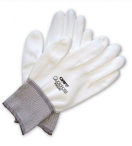 QRP Gloves Qualakote ESD Economy Inspection Glove - Nylon Knit Antistatic Glove with Coated Palm, Size L - PDESDECL