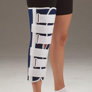 DeRoyal Canvas Knee Immobilizers - Blue Canvas Knee Immobilizer, 16" Long, Size S - 1010167