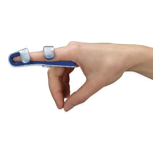 DeRoyal Baseball Finger Splints - Aluminum Baseball Finger Splint with Foam, Silver, Size S - 12101