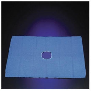 DeRoyal Fenestrated Towels - Fenestrated O. R. Towels, Blue, Sterile, 2-1/2" - 32-082