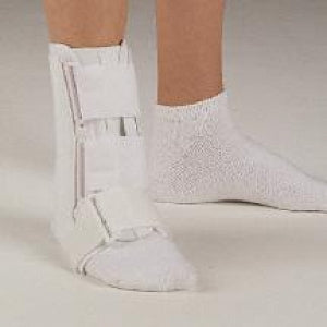 DeRoyal Leatherette / Vinyl Ankle Braces - Perforated Vinyl Ankle Splint with Laces, Size M - 4013-02