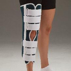 DeRoyal Foam Knee Immobilizer - Cool Blue Foam Knee Immobilizer, 16" Long, Size S, 14"-16" Circumference - 4461-02