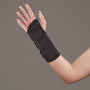 Deroyal Wrist Splits - Black Hook & Loop Wrist Splint, Right, 10", Size XS - 5074-01