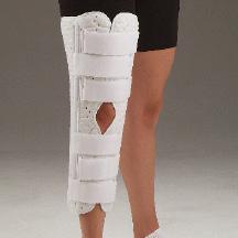 DeRoyal Superlite Knee Immobilizers - Superlite Knee Immobilizer with 2-Way Hook-and-Loop Straps, 22" Long, Size S - 8896-01