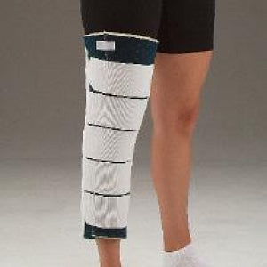 DeRoyal Knee Immobilizers w/Elastic Straps - Adjustable Knee Immobilizer with Elastic Straps and T-Bars, 21" Long - 7071-14