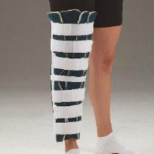 DeRoyal Tri-Panel Knee Immobilizers - Adjustable Foam Tri-Panel Knee Immobilizer with Contoured Posterior Stays, 19" Long - 7091-05