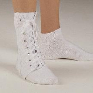 DeRoyal Canvas Lace-Up Ankle Braces - Canvas Ankle Splint with Laces, Size S - 8761-01