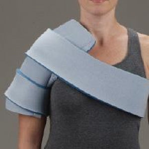 DeRoyal Foam Hot / Cold Therapy Wraps - Adjustable Foam Shoulder Wrap, Holds 2 Cold Packs - 9381-00