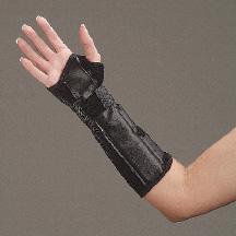 Black Foam Wrist and Forearm Splint by DeRoyal