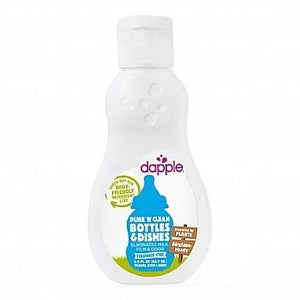 Bottle and Dish Liquid by Dapple Baby Ba - Dapple Baby Dishwashing Liquid, Fragrance Free, 3oz. Travel Size - DB001-03U