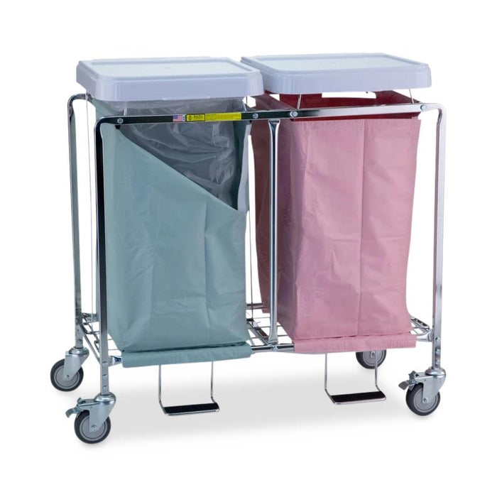 Hamper Stand with Easy-Access Foot Pedal, Double, No Bag