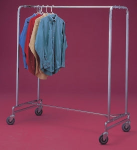 R&B Wire Products Garment Racks - Mobile Single Garment Rack, 60" Long, Weight Capacity 175 lb., 27" W x 60" L x 68" H - 715