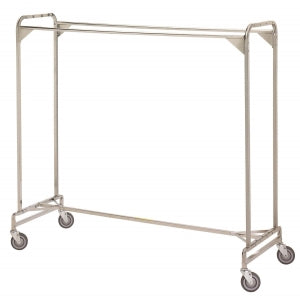 R&B Wire Products Garment Racks - Mobile Single Garment Rack, 72" Long, Weight Capacity 175 lb., 27" W x 72" L x 68" H - 721