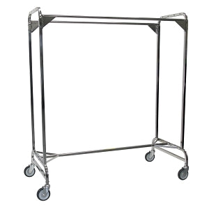 R&B Wire Products Garment Racks - Mobile Double Garment Rack, 72" Long, Weight Capacity 200 lb., 27" W x 72" L x 68" H - 722