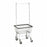 R&B Wire Products Laundry Cart - Laundry Cart with Double Pole Rack, 2 Bushel Capacity - 96B58