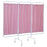 R&B Wire Products Three-Panel Privacy Screens - Privacy Screen, 3 Panel, No Casters, Pink - PSS-3P