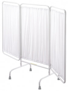 R&B Wire Products Three-Panel Privacy Screens - Privacy Screen, 3 Panel, No Casters, White - PSS-3