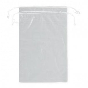 RD Plastics Clear Double Drawstring Bags - Double Drawstring Bag, Clear, 9" x 12" - G103