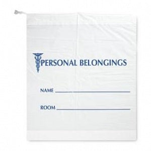 RD Plastics Opaque Printed Personal Belongings Bags - Patient Belonging Bag with Drawstrings, Cotton, 20" x 20" x 3" - G107