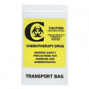 RD Plastics Chemotherapy Transport Reclosable Bags - Chemotherapy Transport Bag, 12" x 15" - Q135