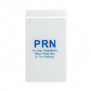 RD Plastics Blue PRN 2-Mil Pharmacy Bags - BAG, ZIP CLOSURE, BLUE PRINT, 4X6 - Q142