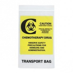 RD Plastics Chemotherapy Transport Reclosable Bags - Chemotherapy Transport Bag, 9" x 12" - Q455