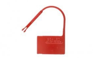 RD Plastics Padlock Style Plastic Security Seals - Plastic Padlock Seal, Red, Unnumbered - R70