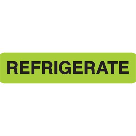 Refrigeration Communication Labels Bilingual Refrigerate On Arrival - FL Yellow - 3"W x 0.88"H