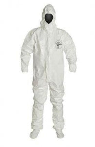 DuPont Tychem SL 128 Series Coveralls - Coveralls with Elastic Cuff, Tychem 4000 Material, White, 4XL - SL128TWH4X000600