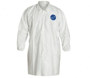 Dupont Tyvek Disposable Lab Coats - Tyvek Lab Coat, Snap Front, Elastic Wrist, Size 5XL - TY211SWH5X003000