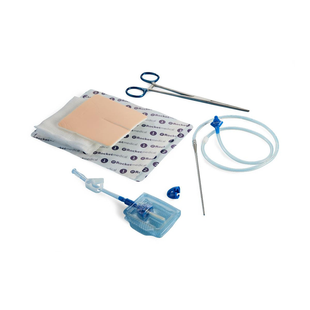 Rocket IPC Indwelling Pleural and Peritoneal Catheter Sets - Indwelling Catheter, Pleural, Insert, Mini, 16 Fr - R51400-MI-PL