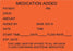 Centurion Centurion Nursing IV Bag Labels - Orange Medication Added Label - RL2404K