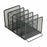 Eldon Metal Mesh Stacking Sorter - Black 8.25" x 14.38" x 7.9" Five-Section Metal Mesh Stacking Sorter - 22141