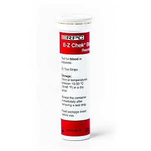 RPC E-Z Chek Blood Leak Test Strip - E-Z Chek Blood Leak Test Strips, 25/Bottle - K100-0114