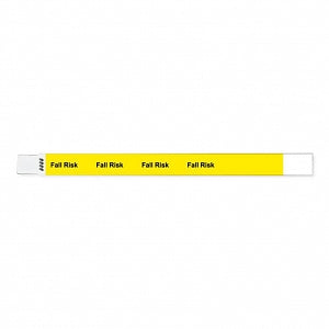 United Ad Label Patient ID Plastic Alert Bands - Patient ID Wristband, Medical Alert, Yellow, Custom for Broward - ULWBT0108F-14